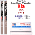thumbnail image 1 of 2013 Kia Rio Beam Blade Wipers (Set of 2), 1 of 3