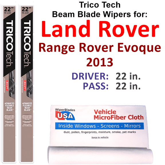 2013 Land Rover Range Rover Evoque Beam Blade Wipers (Set of 2)
