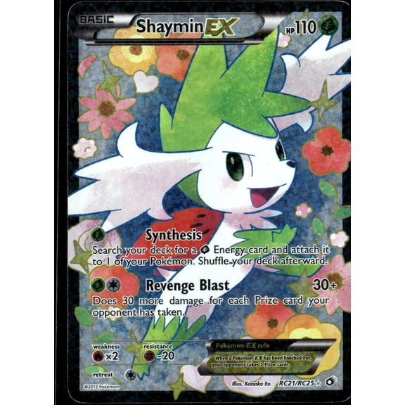 2013 Legendary Treasures Shaymin EX Holo Rare FA #RC21/RC25