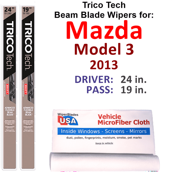2013 Mazda Model 3 Beam Blade Wipers (Set of 2)