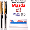 thumbnail image 1 of 2013 Mazda CX-9 Performance Beam Wipers (Set of 2), 1 of 3