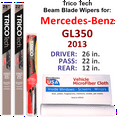 thumbnail image 1 of 2013 Mercedes-Benz GL350 Beam Blade Wipers (Set of 3) w/Rear Wiper, 1 of 3