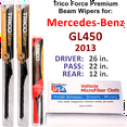 thumbnail image 1 of 2013 Mercedes-Benz GL450 Performance Beam Wipers (Set of 3) w/Rear Wiper, 1 of 3