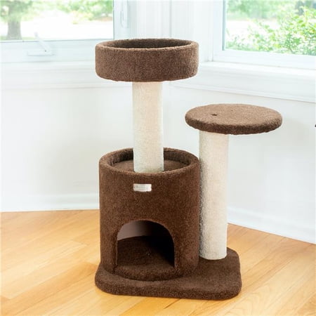 2013 New Design Armarkat Carpeted Cat Tree Gym Scratching Post Coffee Brown 30 inch