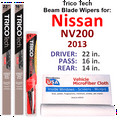 thumbnail image 1 of 2013 Nissan NV200 Beam Blade Wipers (Set of 3) w/Rear Wiper, 1 of 3