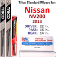 thumbnail image 1 of 2013 Nissan NV200 Wiper Blades (Set of 3) w/Rear Wiper, 1 of 3