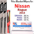 thumbnail image 1 of 2013 Nissan Rogue Wiper Blades (Set of 3) w/Rear Wiper, 1 of 3