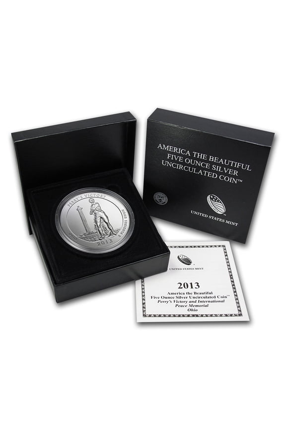 2013-P 5 oz Silver ATB Perry's Victory (w/Box & COA)