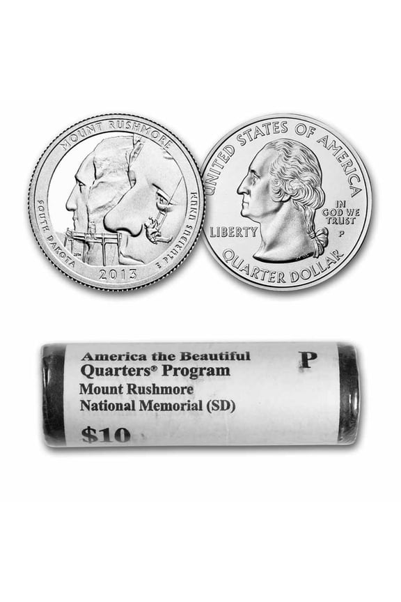 2013-P ATB Quarter Mount Rushmore Memorial 40-Coin Roll BU