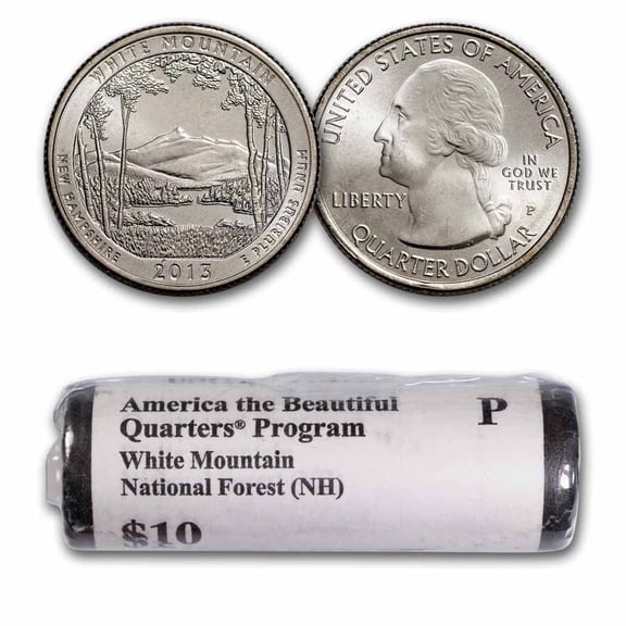 2013-P ATB Quarter White Mountain Forest 40-Coin Roll BU
