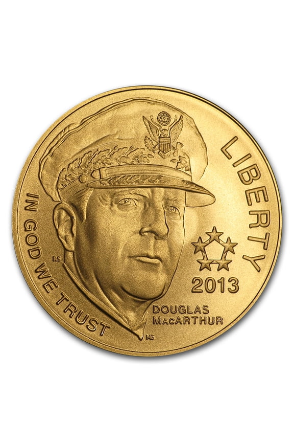 2013-P Gold $5 Commem Five Star General BU (w/Box & COA)