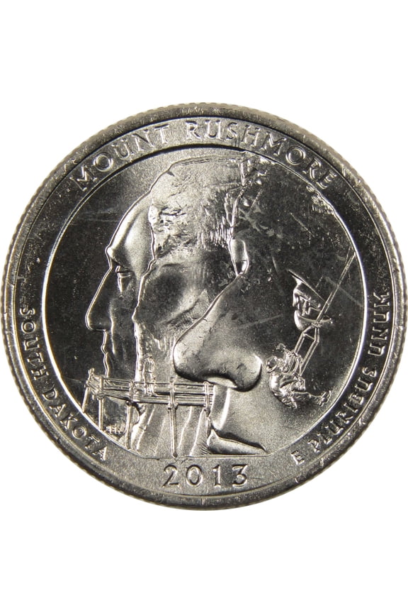 2013 P Mount Rushmore National Park Quarter BU Uncirculated Clad 25c