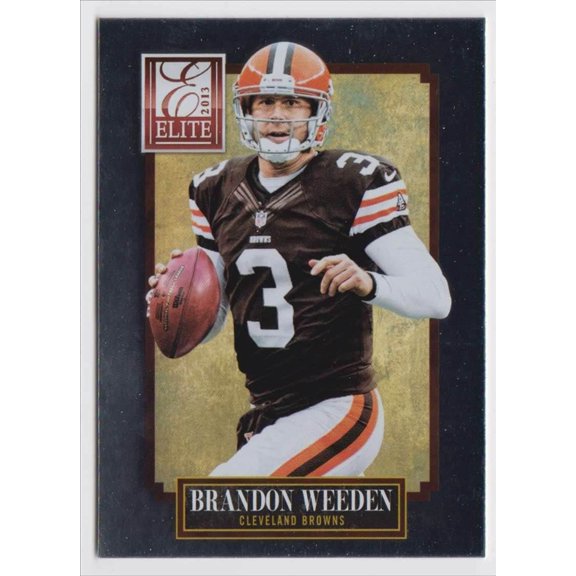 2013 Panini Elite #24 Brandon Weeden Cleveland Browns Football Card Cleveland Browns NBA Football Trading Card
