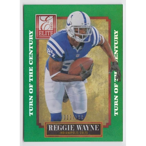 2013 Panini Elite Turn of the Century Reggie Wayne #44 Parallel Serial Base Set Indianapolis Colts NFL Football Trading Card