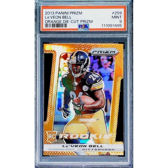 2013 Panini Prizm Orange Die-cut #259 Le'veon Bell Pittsburgh Steelers RC Rookie Card PSA 9 MINT