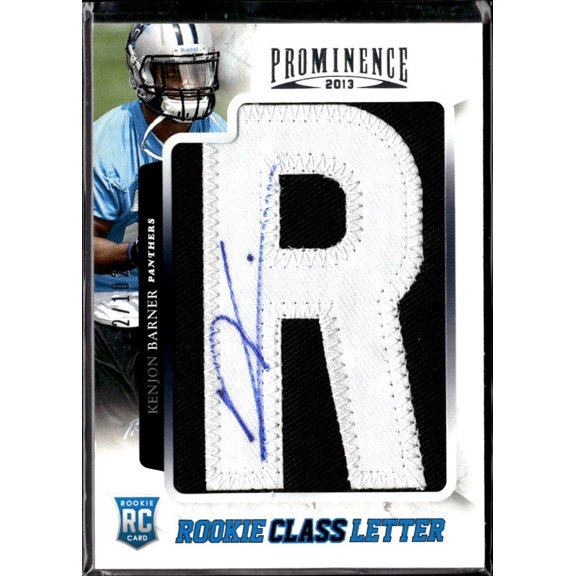 2013 Panini Prominence Rookie Class Letter Patch Auto RC Kenjon Barner #150 2/102