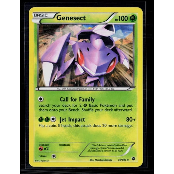 2013 Pokemon Plasma Blast Genesect Holo Rare #10/101 Trading Card