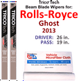 thumbnail image 1 of 2013 Rolls-Royce Ghost Beam Blade Wipers (Set of 2), 1 of 3
