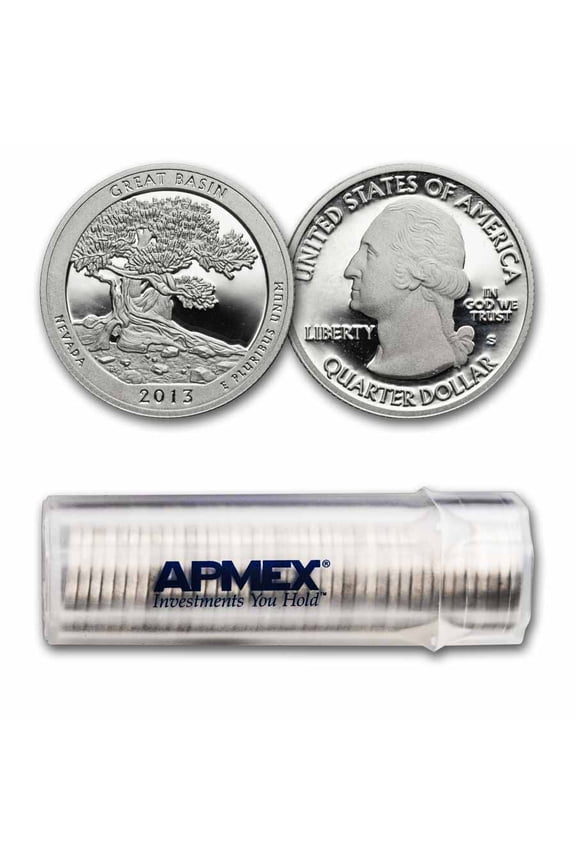 2013-S ATB Quarter Great Basin Park 40-Coin Roll Proof (Silver)