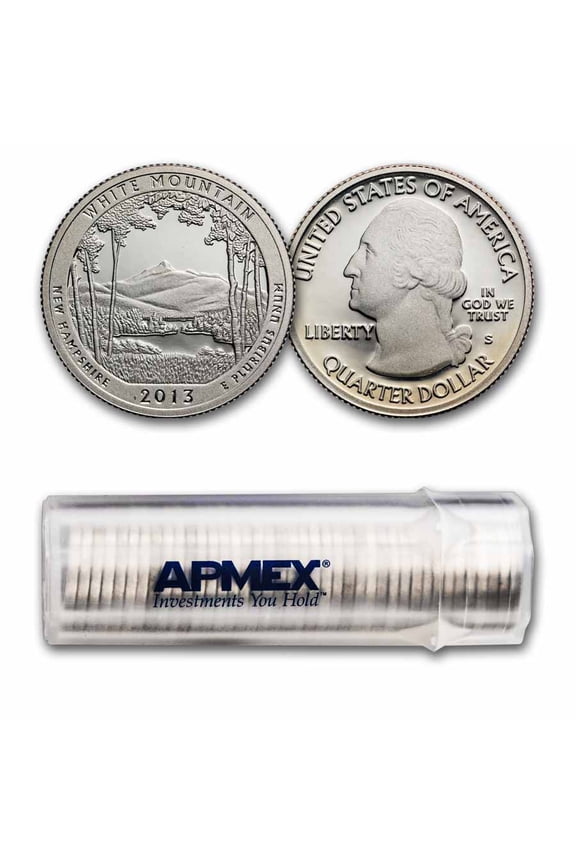 2013-S ATB Quarter White Mountain Forest Gem Proof 40-Coin Roll