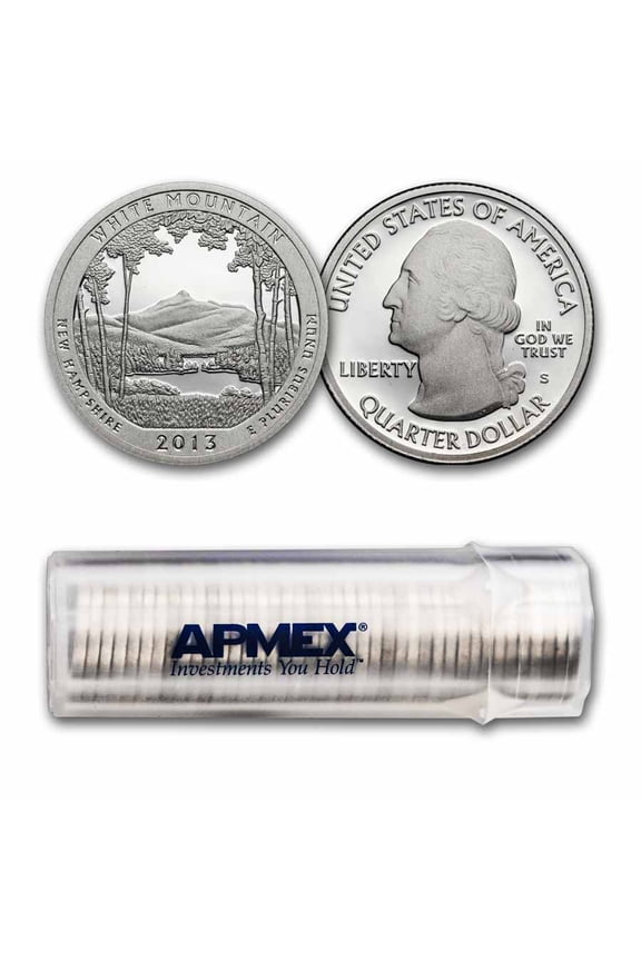 2013-S ATB Quarter White Mountain Proof 40-Coin Roll (Silver)