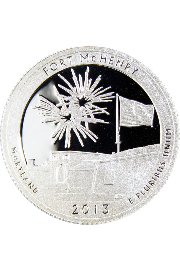 2013 S Fort McHenry National Monument Quarter Silver Proof 25c Coin