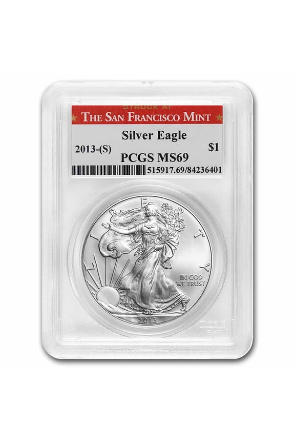 2013 (S) Silver Eagle MS-69 PCGS (San Francisco Label)