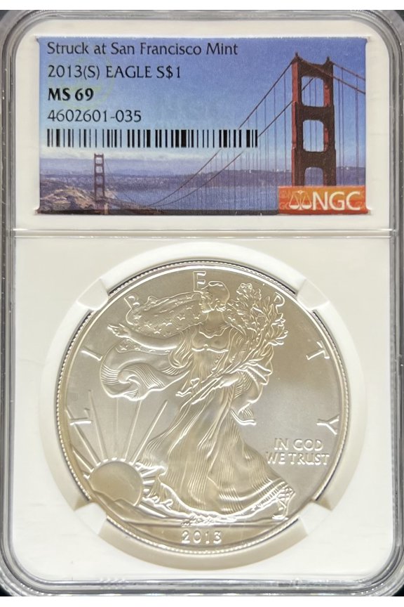 2013-S Silver Eagle MS69 NGC (PA4602601035)