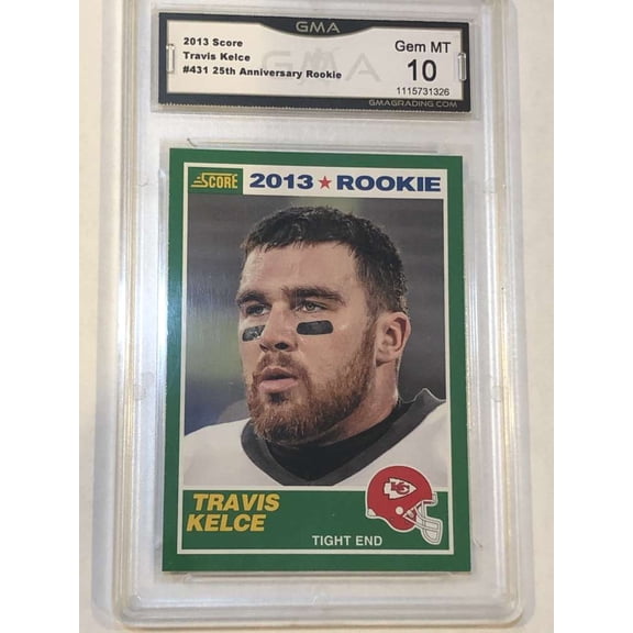 2013 Score Football 25th Anniversary Rookie #431 Travis Kelce RC Kansas City Chiefs GMA 10 Panini Trading Card (Serial Number May Vary)