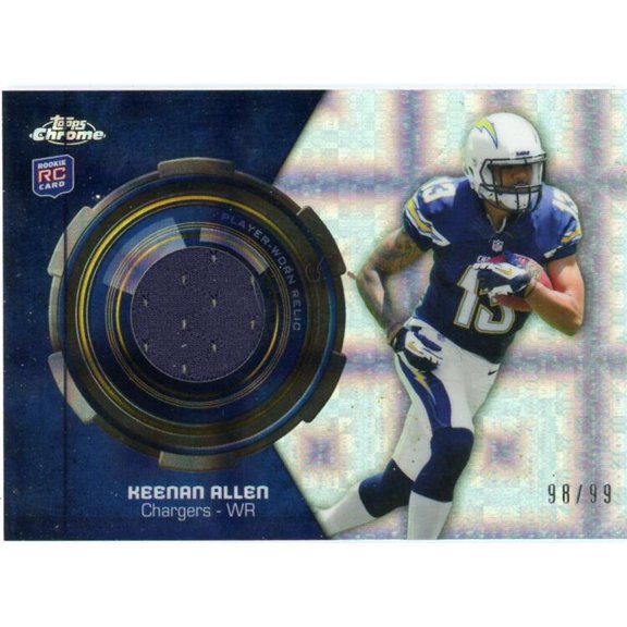 2013 TOPPS CHROME ROOKIE RELICS #RR-KA KEENAN ALLEN RC SAN DIEGO CHARGERS