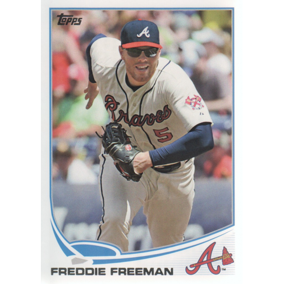 2013 Topps #105A Freddie Freeman MLB Baseball Base Trading Card
