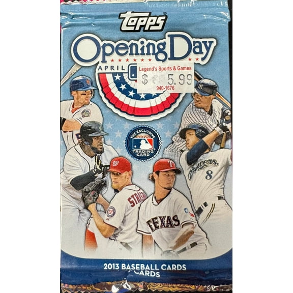 Topps T13BBORP 2013 Opening Day Hobby Individual Pack