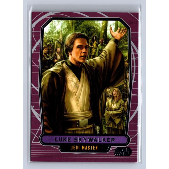 2013 Topps Star Wars Galactic Files Luke Skywalker Jedi Master Purple #568