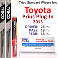 thumbnail image 1 of 2013 Toyota Prius Plug-In Wiper Blades (Set of 3) w/Rear Wiper, 1 of 3