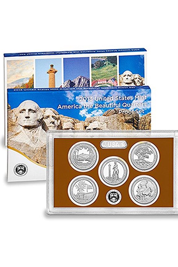 2013 U.S. Proof Quarter Parks (ATB) Set Gem DCAM Clad - 5 Coins OGP