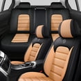 thumbnail image 1 of 2013 for VOLKSWAGEN PASSAT Seat Cover, Leather Full Set of 5 Seats With Lumbar Support Beautify Interior, Orange and Black Car Seat Covers, Airbag-Compatible, 1 of 8