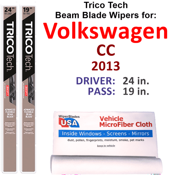 2013 Volkswagen CC Beam Blade Wipers (Set of 2)
