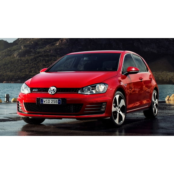 2013 Volkswagen Golf GTI 5 Door AU - 12x18 Inch Laminated Poster - Stunning Detail and Bold Colors