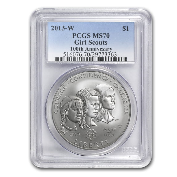 2013-W Girl Scouts $1 Silver Commem MS-70 PCGS
