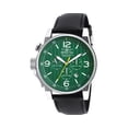 thumbnail image 1 of 20132Syb Men's I-Force Chrono Black Genuine Leather Green Textured Dial Watch, 1 of 2