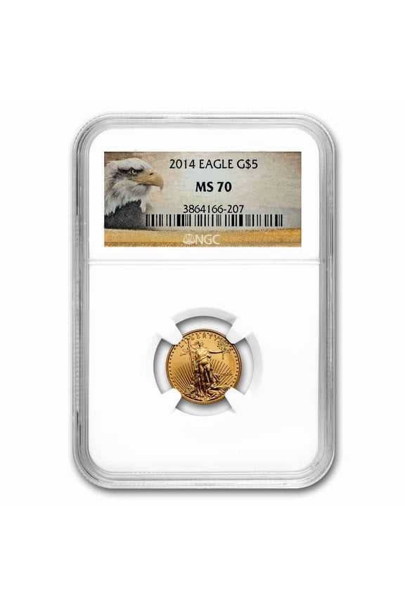 2014 1/10 oz American Gold Eagle MS-70 NGC