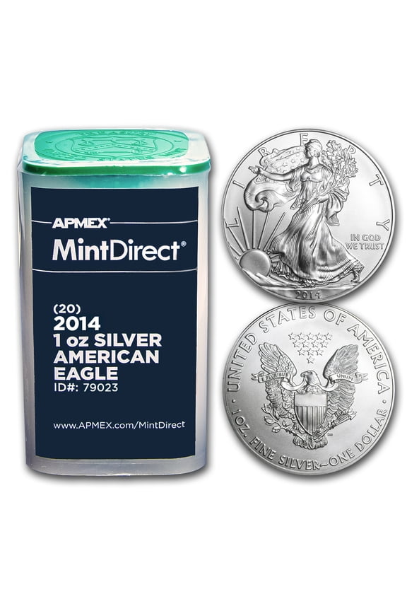 2014 1 oz American Silver Eagles (20-Coin MintDirect Tube)