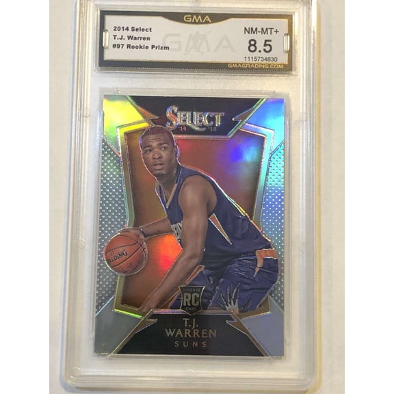 2014-15 Select Concourse Basketball Silver Prizm #97 T.J. Warren RC Rookie Phoenix Suns GMA 8.5 Panini Trading Card