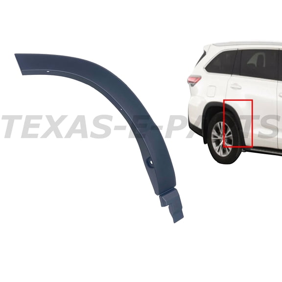 2014 2015 2016 2017 2018 2019 Compatible with Toyota Highlander Rear Door Lower Molding Right Passenger Side