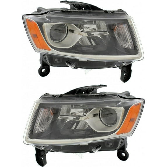 For 2014 2015 2016 Jeep Grand-Cherokee Pair Headlights Driver and Passenger Side DOT Certified; Std Type CH2502247 CH2503247 | 333-1194L-AS2 333-1194R-AS2