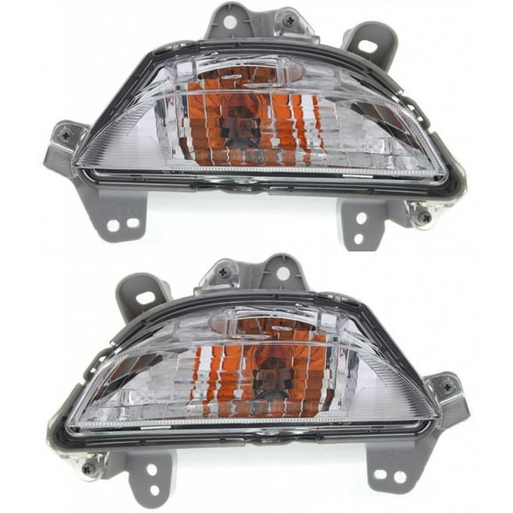For 2014-2016 Mazda 3 Pair Driver and Passenger Side Turn Signal/Side Marker Light w/ Bulbs CAPA Certified MA2530119 MA2531119 | B45A-51-360A B45A-51-350Afor Sedan