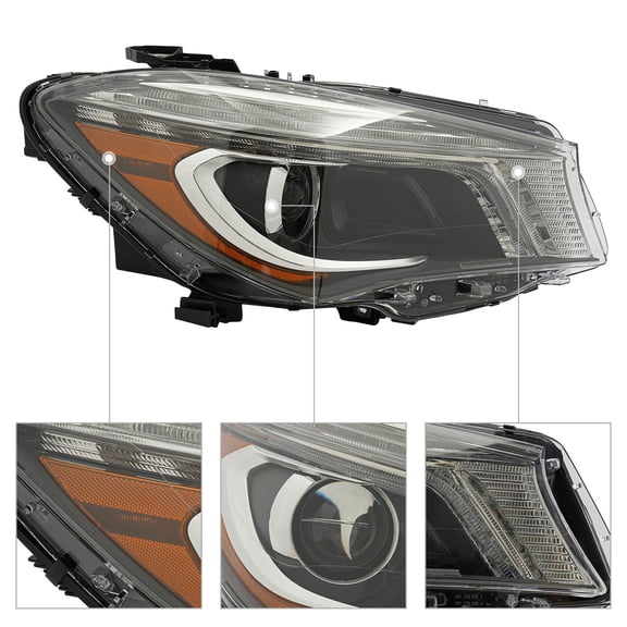 For 2014-2016 Mercedes-Benz CLA180 200 250 CLA45 AMG Xenon Front Headlight Assembly, Right Passenger Side Headlight Headlamp RH |A1179065600, A1179066800