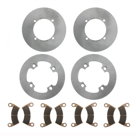 2014-2016 Polaris Ranger Crew 900 Front & Rear MudRat Brake Rotors & Brake Pads