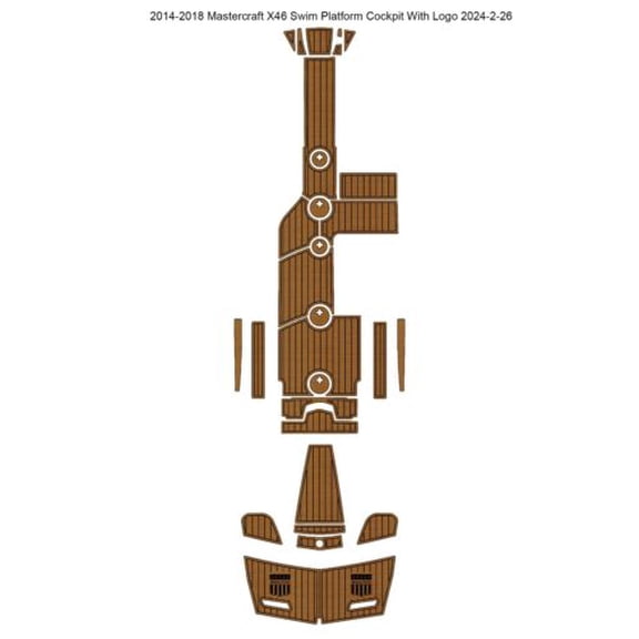 2014-2018 Mastercraft X46 Swim Platform Cockpit Pad Boat EVA Foam Teak Floor Mat