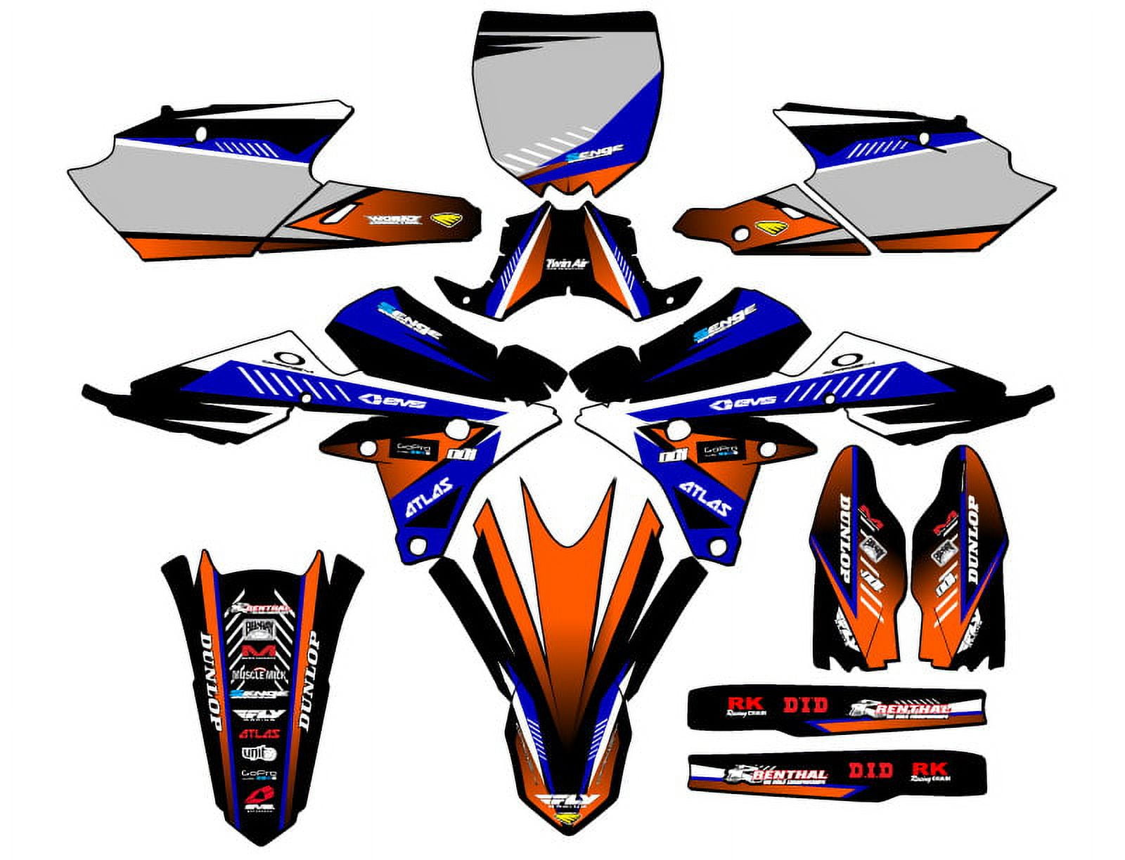 2014-2018 YZ 250 F 4-STROKE SURGE Purple Senge Graphics Complete Kit  Compatible with Yamaha